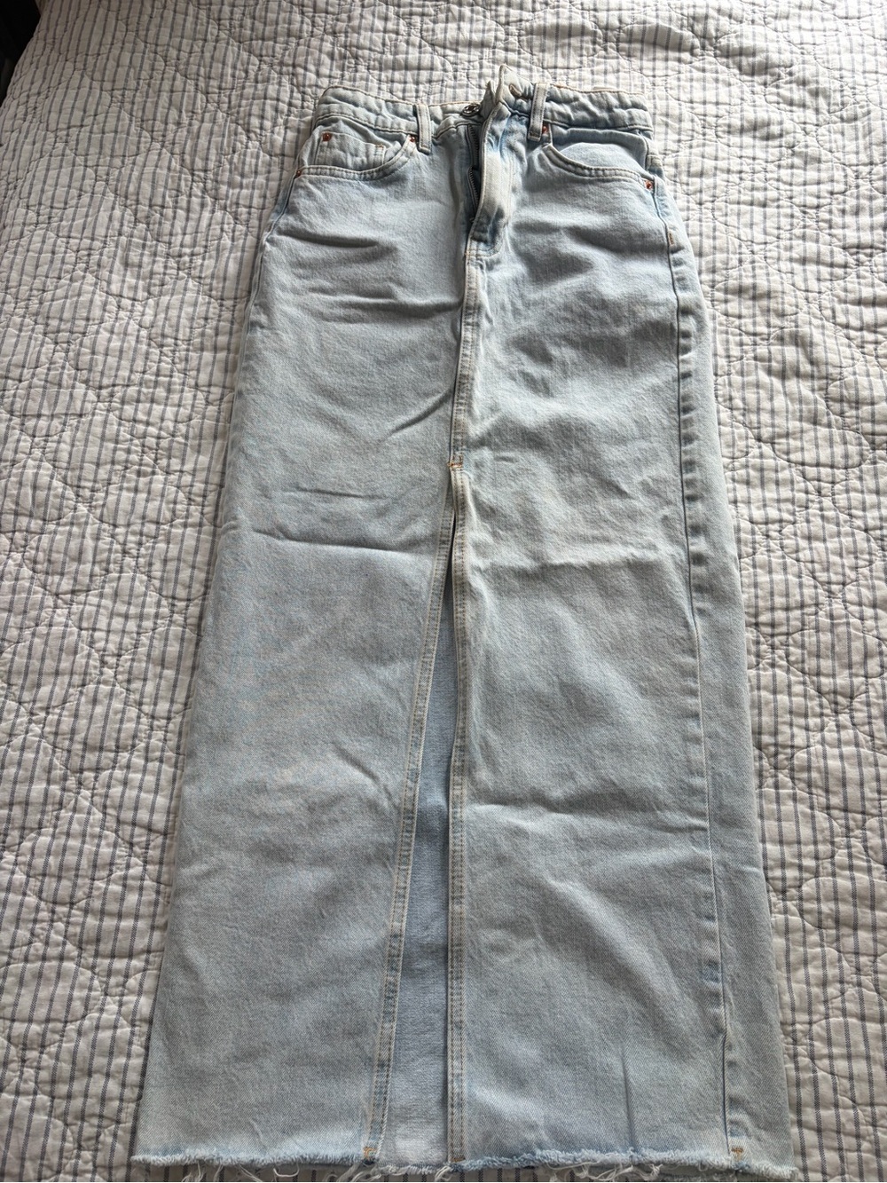 Light Wash Denim Skirt